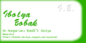 ibolya bobak business card